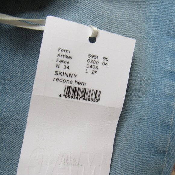 Mac Women Jeans, Blue, waist 27in, inseam 27in, cotton, Skinny - Picture 3 of 9